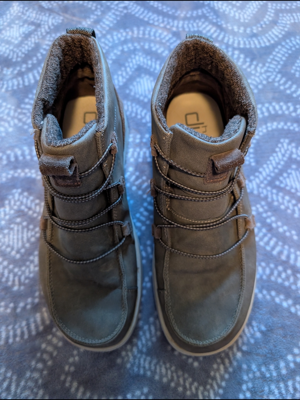 Hey Dude Granite Grey Suede Ankle Booties